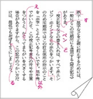 校正記号と記入の方法