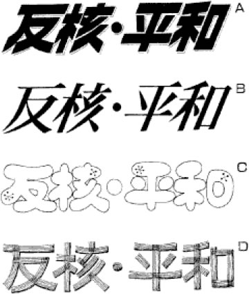 手描き文字の性格と指定