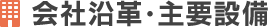 会社沿革・主要設備